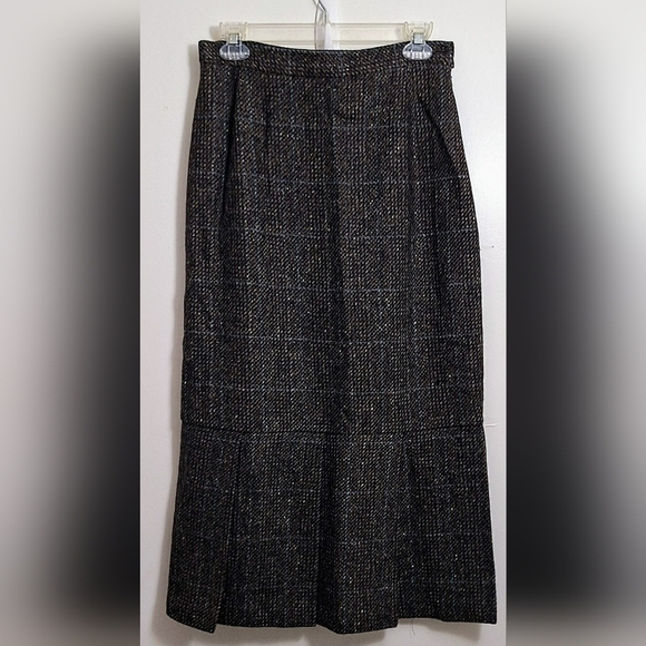 Imported Vintage Couture Stephen Marks Retro Wool Plaid Coat & Midi Pencil Skirt - Picture 5 of 10